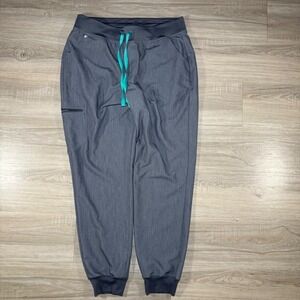 FIGS High Waisted Zamora Cargo Jogger Scrub Pants - Women's XL/T Gray Drawstring